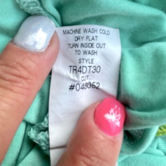 Trina Turk Recreation Aqua Draped Active Tank - Picture 8 of 8